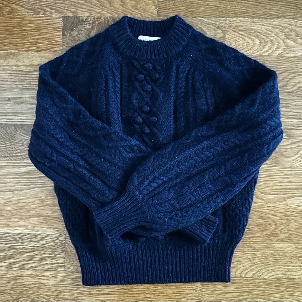 Demylee x J Crew Wool Knit Balloon Sleeve Sweater - Picture 1 of 3